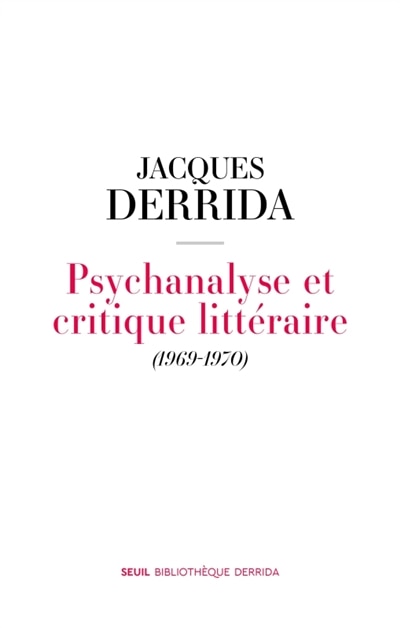 Front cover_Psychanalyse et critique littéraire (1969-1970)