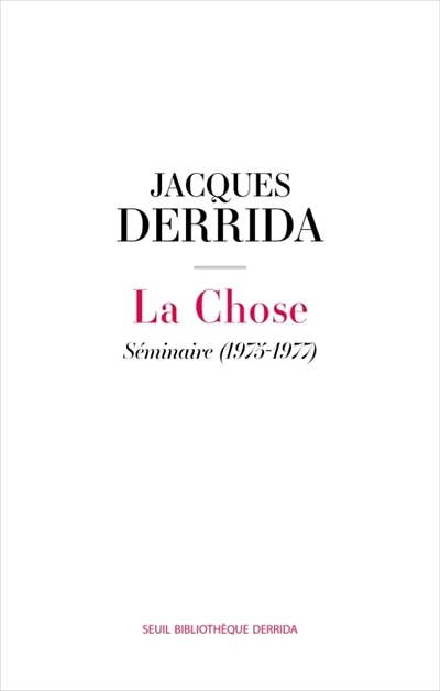 Front cover_La chose