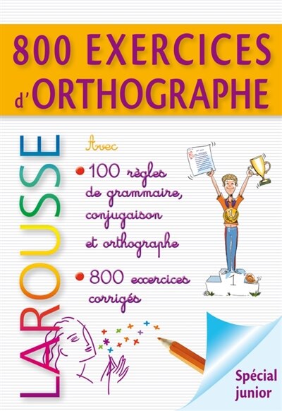 Front cover_800 exercices d'orthographe, grammaire, conjugaison
