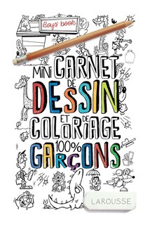 Front cover_Mini-carnet de dessin et de coloriage 100 % garçons
