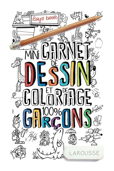 Front cover_Mini-carnet de dessin et de coloriage 100 % garçons