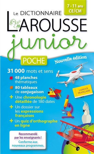 Front cover_Dictionnaire Larousse junior poche, 7-11 ans, CE-CM