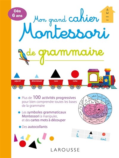 Couverture_Mon grand cahier Montessori de grammaire
