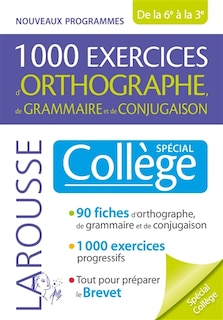 Front cover_1.000 exercices d'orthographe, de grammaire et de conjugaison