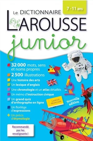 Couverture_Le dictionnaire Larousse junior, 7-11 ans, CE, CM