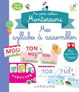 Couverture_Mes petits cahiers Montessori - Mes syllabes &agrave; assembler