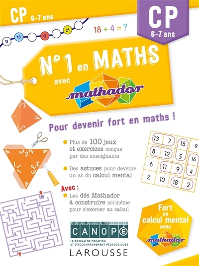 Couverture_No.1 en maths avec mathador cp 6-7ans