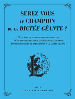 Front cover_Serez-vous le champion..  dictee geante?