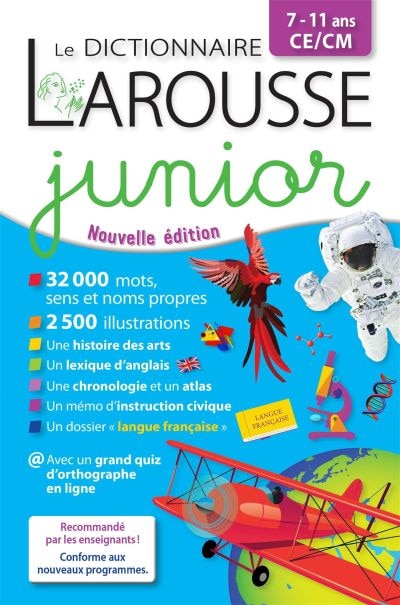 Couverture_Dictionnaire larousse junior -le