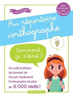 Front cover_Mon repertoire d'orthographe