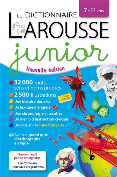 Couverture_Le dictionnaire Larousse junior, 7-11 ans