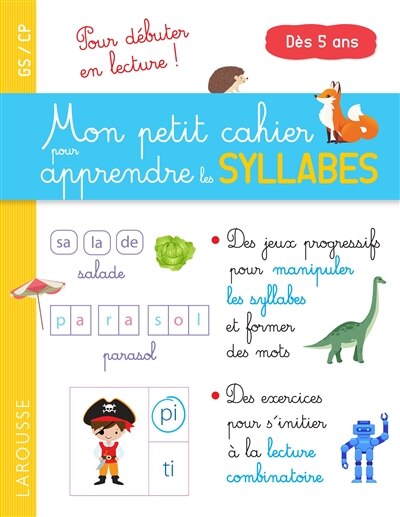 Front cover_Mon petit cahier pour apprendre les syllabes : GS-CP, dès 5 ans