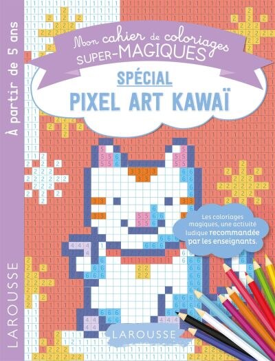 Front cover_Cahier coloriages.. pixel art kawai