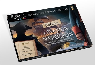 Front cover_L'évasion de Napoléon : escape game spécial famille : aidez Napoléon à échapper au colonel Campbell et organisez son évasion loin de l'île d'Elbe !
