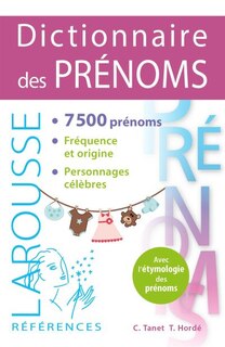 Couverture_Dictionnaire des prénoms