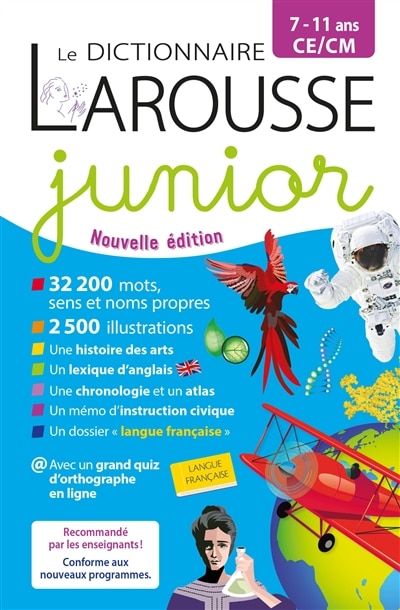Couverture_Le dictionnaire Larousse junior, 7-11 ans, CE-CM