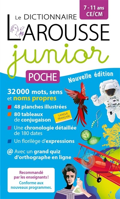 Front cover_Le dictionnaire Larousse junior poche, 7-11 ans, CE-CM