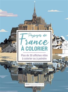Front cover_Paysages de France à colorier : plus de 30 affiches rétro à colorier ou à peindre