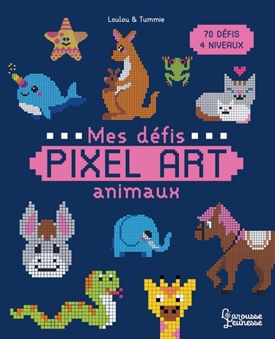 Front cover_MES DEFIS PIXEL ART   ANIMAUX