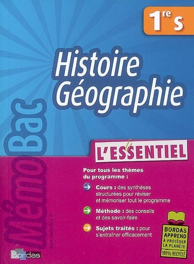 Couverture_Histoire géographie 1re S