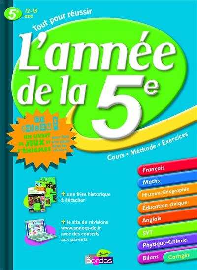 Front cover_Tout pour réussir l'année de la 5e