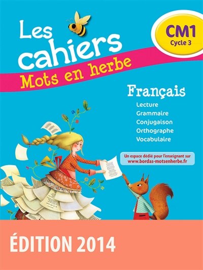Front cover_Les cahiers mots en herbe français, CM1 cycle 3