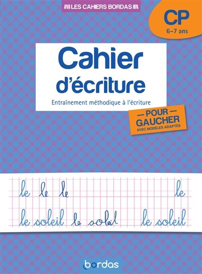 Front cover_Cahier d'écriture, CP, 6-7 ans