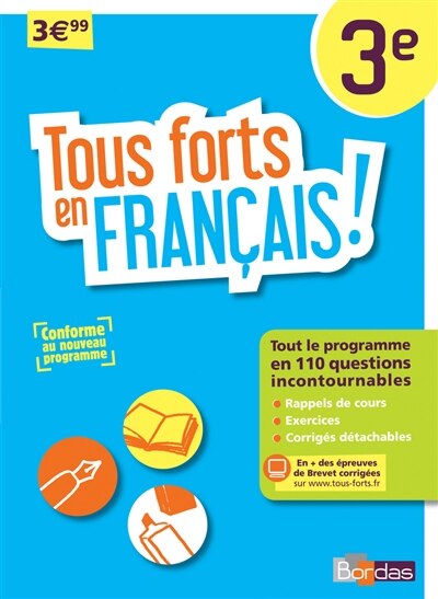 Front cover_Tous forts en français ! 3e