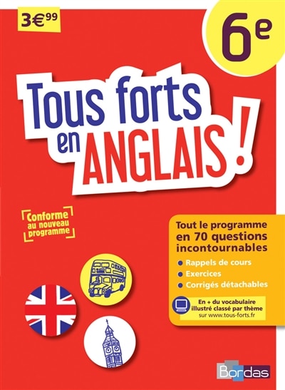 Couverture_Tous forts en anglais ! 6e