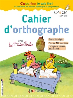 Couverture_Cahier d'orthographe avec les p'tites poules
