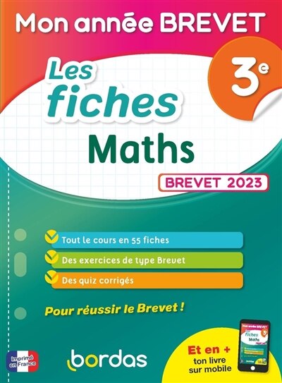 Front cover_Les fiches maths 3e