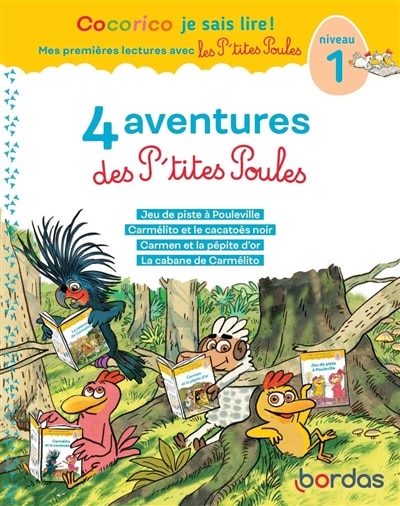 Couverture_4 aventures des p'tites poules : niveau 1