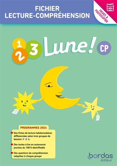 Front cover_1, 2, 3 lune ! CP, fichier lecture-compréhension