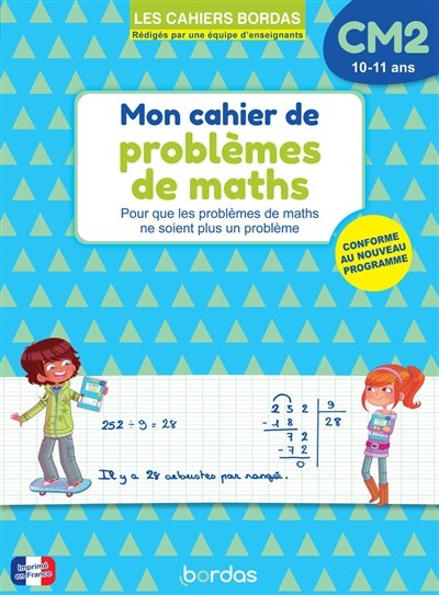 Couverture_Mon cahier de probl&egrave;mes de maths CM2, 10-11 ans