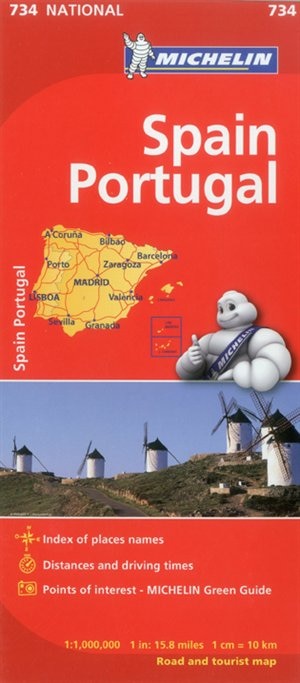 Front cover_Michelin Spain & Portugal Map 734