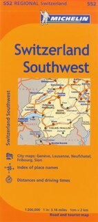 Front cover_Michelin Switzerland: Southwest Map 552