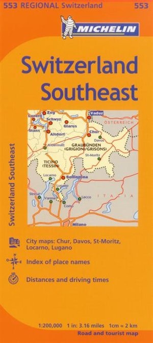 Couverture_Michelin Switzerland: Southeast Map 553