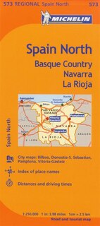 Front cover_Michelin Spain: North, Basque Country, Navarra, La Rioja Map 573