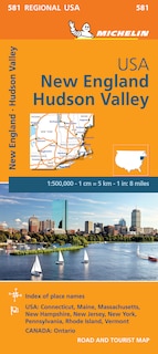 Front cover_Michelin USA: New England, Hudson Valley Map 581