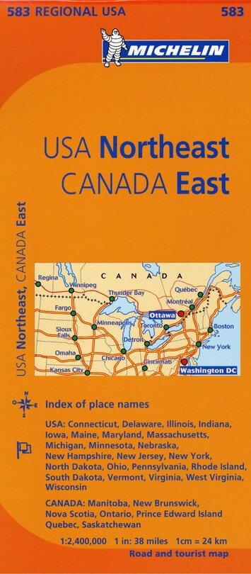 Front cover_Michelin USA: Northeast, Canada: East Map 583