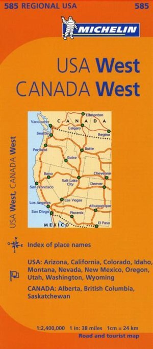 Front cover_Michelin USA: West, Canada: West Map 585