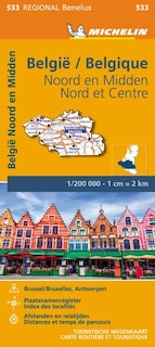 Couverture_Michelin Map Belgium: North & Central 533