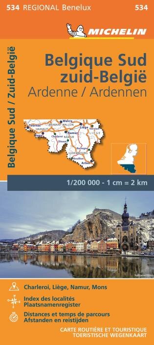 Couverture_Michelin Map Belgium: South, Ardenne 534