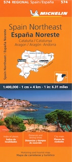 Front cover_Michelin Spain: Northeast Catalonia, Aragon, Andorra, Map 574