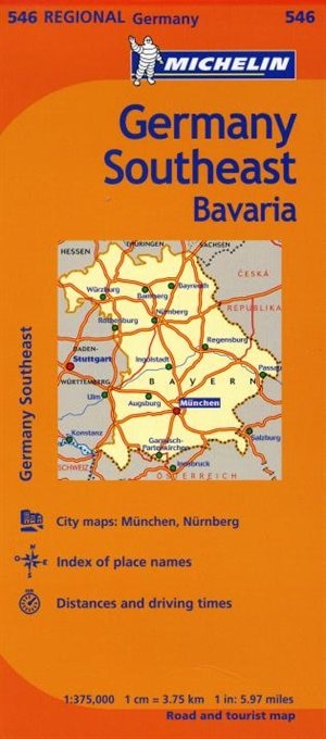 Michelin Germany Southeast Map 546