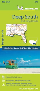 Front cover_Michelin USA Deep South Including Florida Map 177