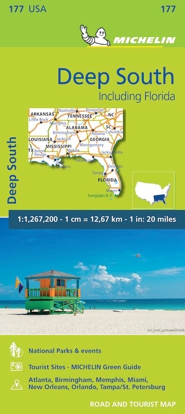 Front cover_Michelin USA Deep South Including Florida Map 177
