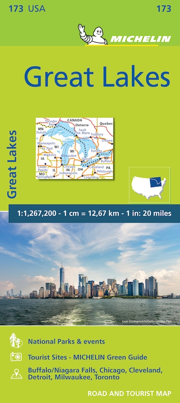Front cover_Michelin USA Great Lakes Map 173
