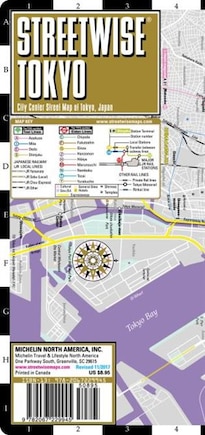 Streetwise Tokyo Map - Laminated City Center Street Map of Tokyo, Japan