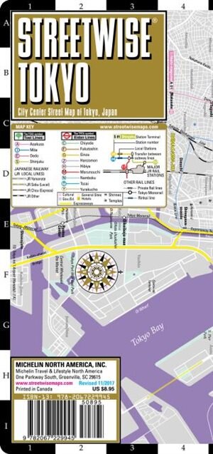 Front cover_Streetwise Tokyo Map - Laminated City Center Street Map of Tokyo, Japan